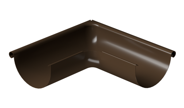 Угол внешний 90° D125 Döcke STAL PREMIUM Каштан, (RAL 8017) купить в Киришах