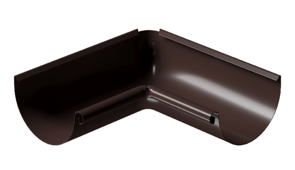 Угол внутренний 90° D125 Döcke STAL PREMIUM Шоколад, (RAL 8019) купить в Киришах