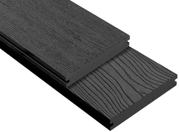 Террасная доска ДПК Outdoor 3D полнотелая STORM/OCEAN BLACK черная купить в Киришах