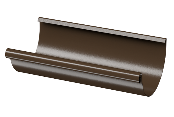 Желоб полукруглый D125 3 м Döcke STAL PREMIUM Каштан, (RAL 8017) купить в Киришах