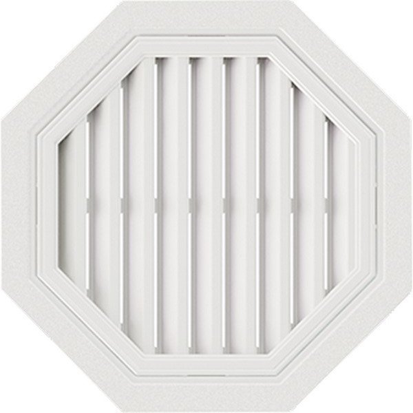 Восьмиугольная фронтонная вентиляционная решётка, Белая купить в Киришах
