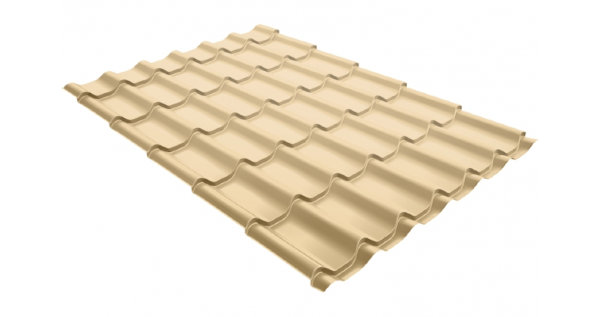 Металлочерепица классик 0,5 Satin RAL 1014 слоновая кость купить в Киришах