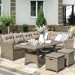 Комплект мебели AFINA плетеной из иск. ротанга AFM-307B Beige купить в Киришах