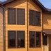 Фиброцементный сайдинг Latonit Красное дерево (RAL 8001/8008) купить в Киришах