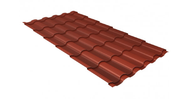 Металлочерепица кредо 0,5 Satin RAL 8004 терракота купить в Киришах