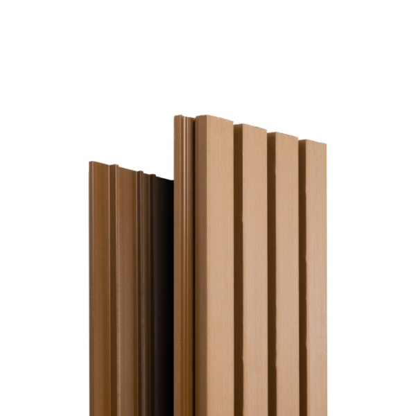 Фасадная доска Ecodecking Техно реечная 200х26х3000 Бронза купить в Киришах