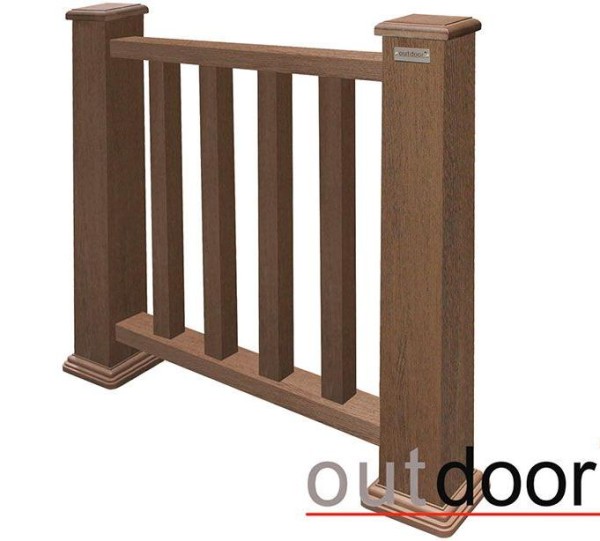 Ограждение из ДПК Outdoor Классик 3D STORM коричневый микс купить в Киришах