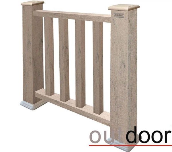 Ограждение из ДПК Outdoor Классик 3D STORM серый микс купить в Киришах