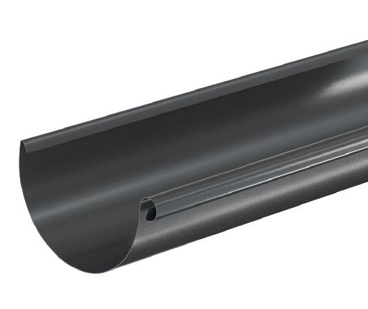 Водосток Aquasistem, система 125x90 - Водосточный желоб 3.00м RAL 7024 Тёмно-серый купить в Киришах