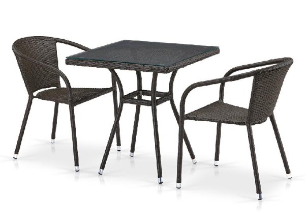 Комплект плетеной мебели AFINA из иск. ротанга T282BNT/Y137C-W53 Brown 2Pcs купить в Киришах