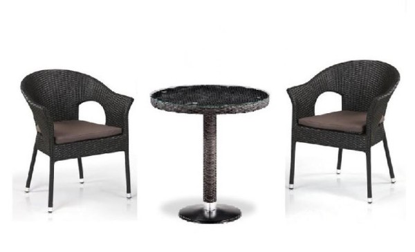 Комплект плетеной мебели AFINA из иск. ротанга T601/Y79A-W53 Brown 2Pcs купить в Киришах
