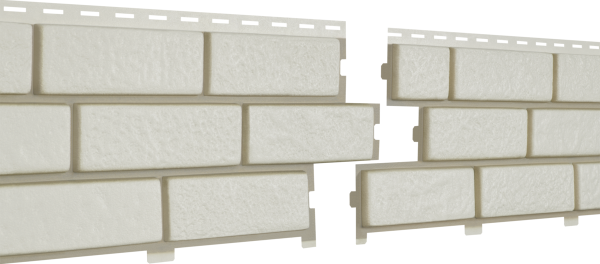 Фасадная панель Ю-Пласт Стоун Хаус Кирпич с декорированным швом Белый купить в Киришах