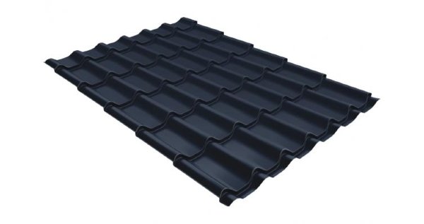 Металлочерепица классик 0,5 Satin RAL 7024 мокрый асфальт купить в Киришах