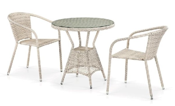 Комплект плетеной мебели AFINA из иск. ротанга T705ANT/Y137C-W85 Latte 2Pcs купить в Киришах