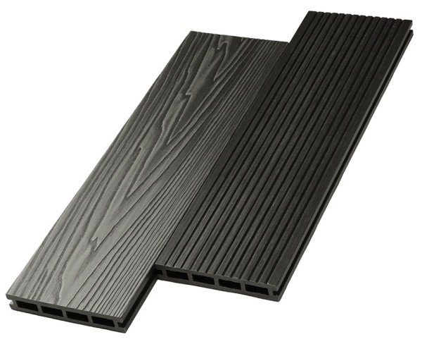 Террасная доска ДПК NanoWood двусторонняя New 3D тиснение + вельвет Графит купить в Киришах