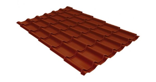 Металлочерепица классик 0,5 Satin RAL 8004 терракота купить в Киришах