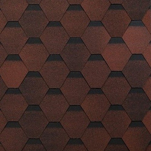 Гибкая черепица Shinglas, коллекция Оптима – Красный купить в Киришах