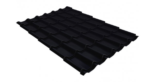 Металлочерепица классик GL 0,5 Quarzit lite RAL 9005 черный купить в Киришах