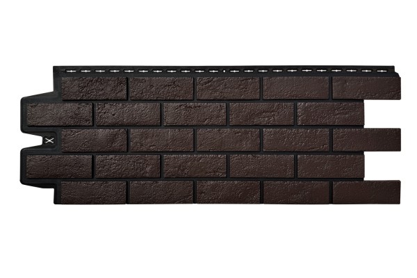 ФП Grand Line состаренный кирпич премиум Шоколадный (шов RAL 9005) купить в Киришах