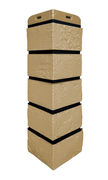 Угол Grand Line состаренный кирпич премиум Песочный (шов RAL 9005) купить в Киришах