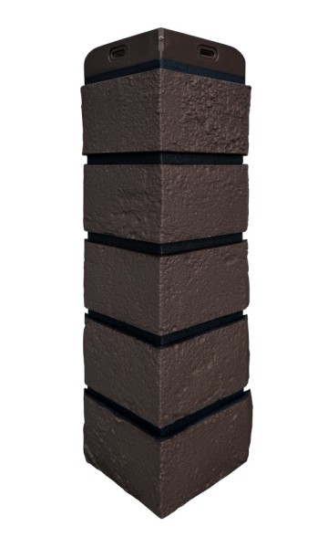 Угол Grand Line состаренный кирпич премиум Шоколадный (шов RAL 9005) купить в Киришах