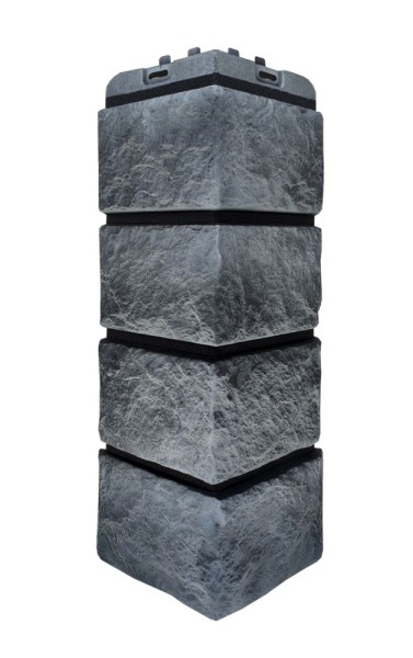 Угол наружный Grand Line Колотый Камень Антрацит, Шов чёрный купить в Киришах